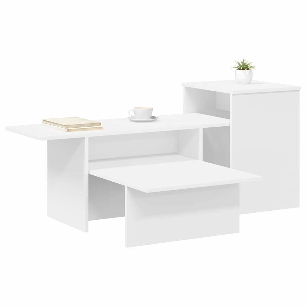 Wandtafel Wit 91,5 x 35 x 38,5 cm Bewerkt hout is nu te koop bij PeponiXL, paradijselijk wonen!
