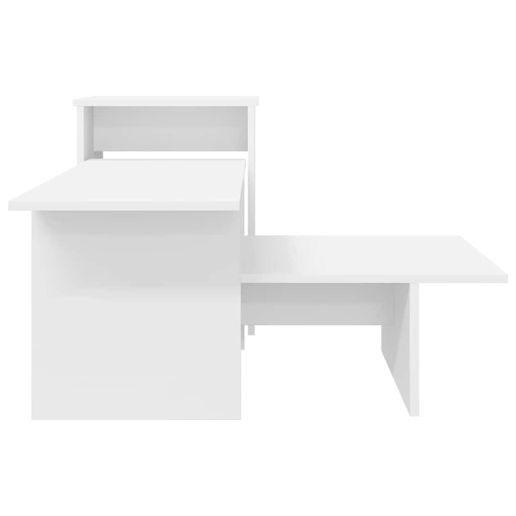 Wandtafel Wit 91,5 x 35 x 38,5 cm Bewerkt hout is nu te koop bij PeponiXL, paradijselijk wonen!