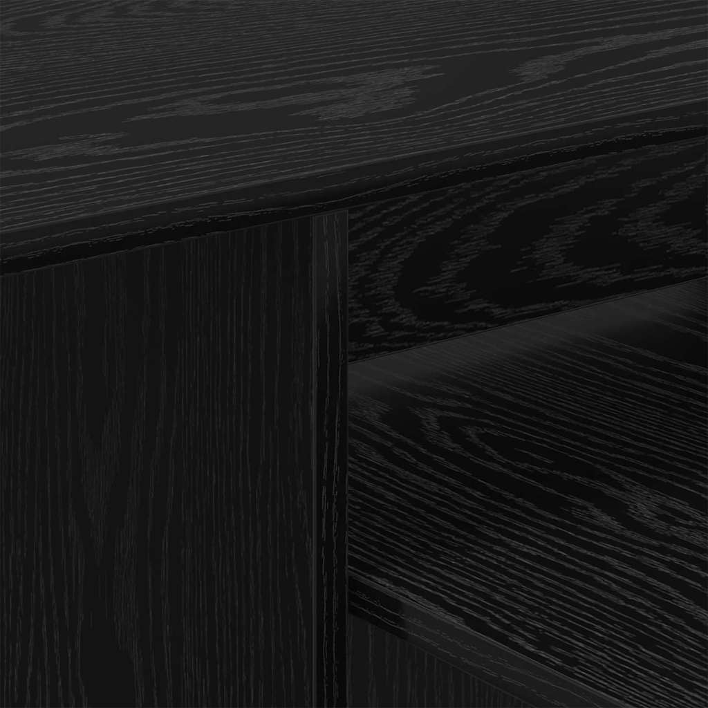 Wandtafel Zwart Eiken 91,5 x 35 x 38,5 cm Bewerkt hout is nu te koop bij PeponiXL, paradijselijk wonen!