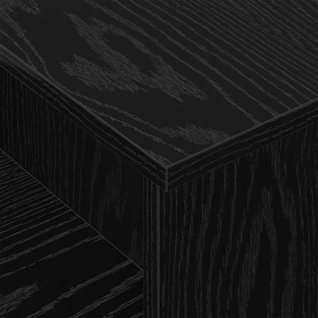 Wandtafel Zwart Eiken 91,5 x 35 x 38,5 cm Bewerkt hout is nu te koop bij PeponiXL, paradijselijk wonen!