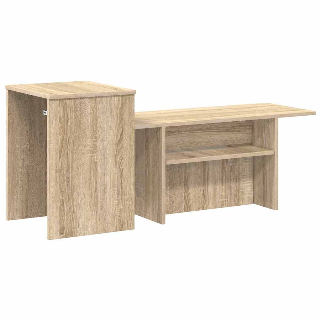 Wandtafel Sonoma Eiken 91,5 x 35 x 38,5 cm Bewerkt hout is nu te koop bij PeponiXL, paradijselijk wonen!
