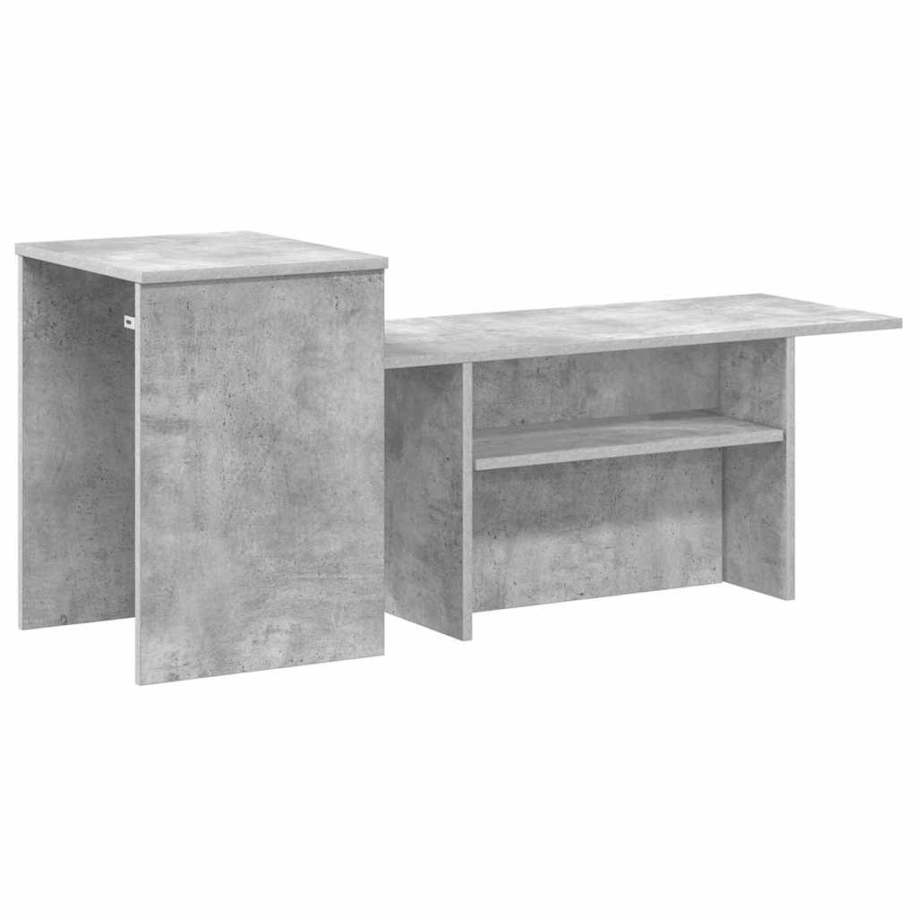 Wandtafel Beton Grijs 91,5 x 35 x 38,5 cm Bewerkt hout is nu te koop bij PeponiXL, paradijselijk wonen!