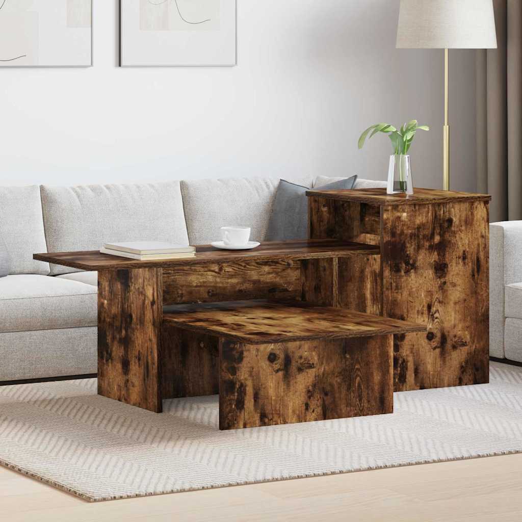 Wandtafel Gerookt eiken 91,5 x 35 x 38,5 cm Bewerkt hout is nu te koop bij PeponiXL, paradijselijk wonen!