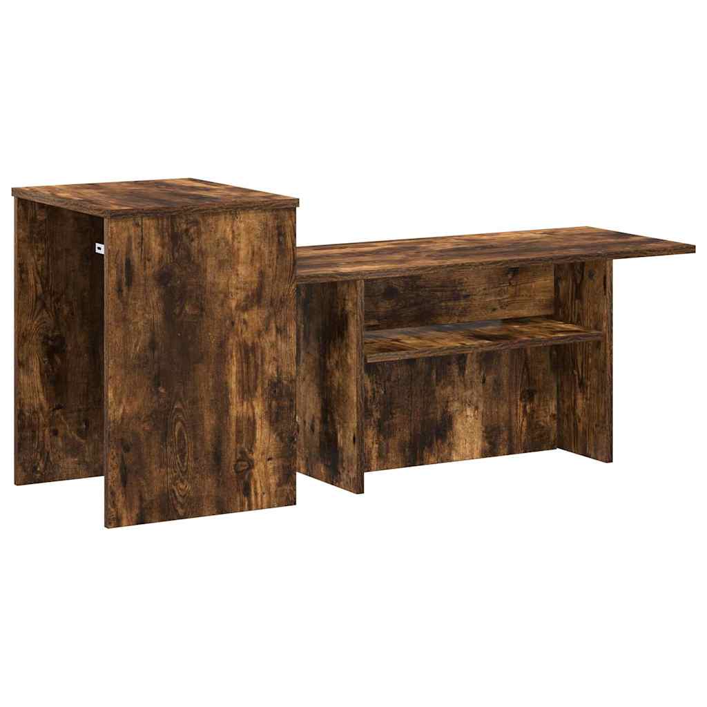 Wandtafel Gerookt eiken 91,5 x 35 x 38,5 cm Bewerkt hout is nu te koop bij PeponiXL, paradijselijk wonen!
