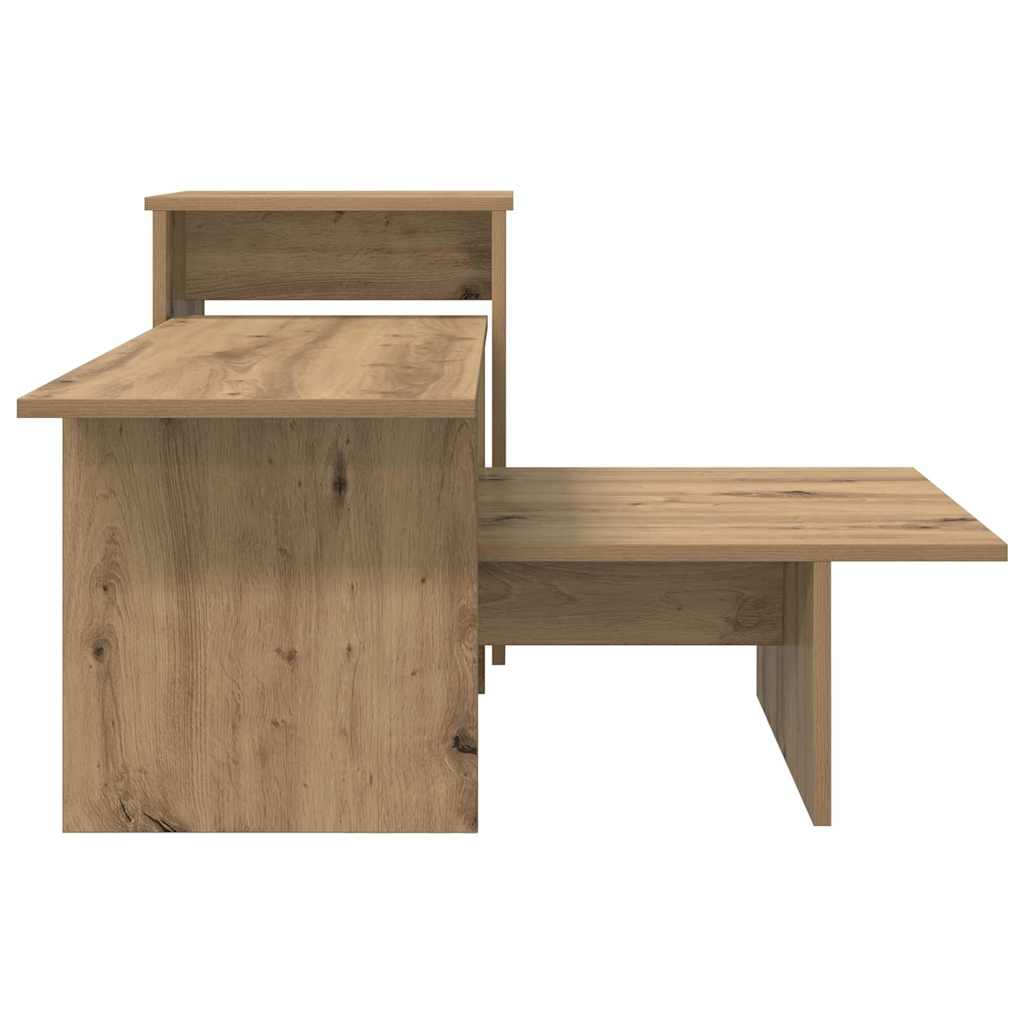 Wandtafel Artisan Eiken 91,5 x 35 x 38,5 cm Bewerkt hout is nu te koop bij PeponiXL, paradijselijk wonen!