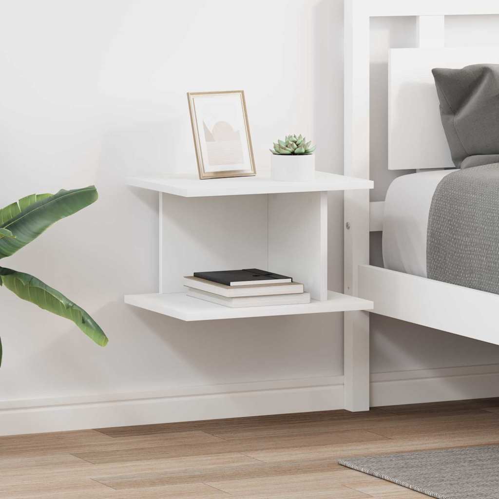 Nachtkastje 2 pcs Wit 40 x 30 x 25 cm Bewerkt hout is nu te koop bij PeponiXL, paradijselijk wonen!