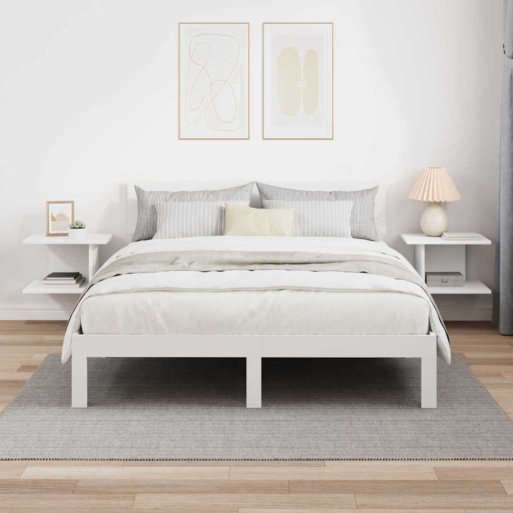 Nachtkastje 2 pcs Wit 40 x 30 x 25 cm Bewerkt hout is nu te koop bij PeponiXL, paradijselijk wonen!