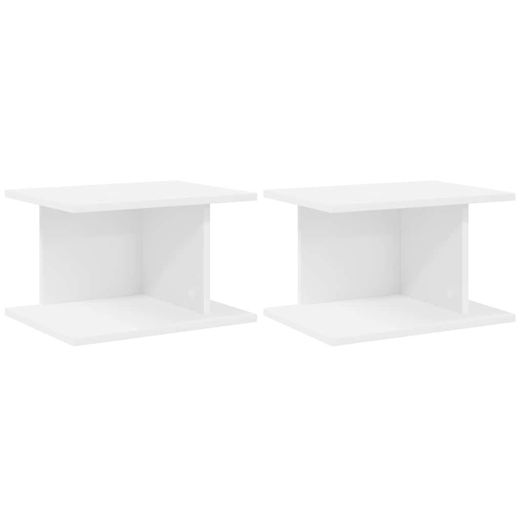 Nachtkastje 2 pcs Wit 40 x 30 x 25 cm Bewerkt hout is nu te koop bij PeponiXL, paradijselijk wonen!
