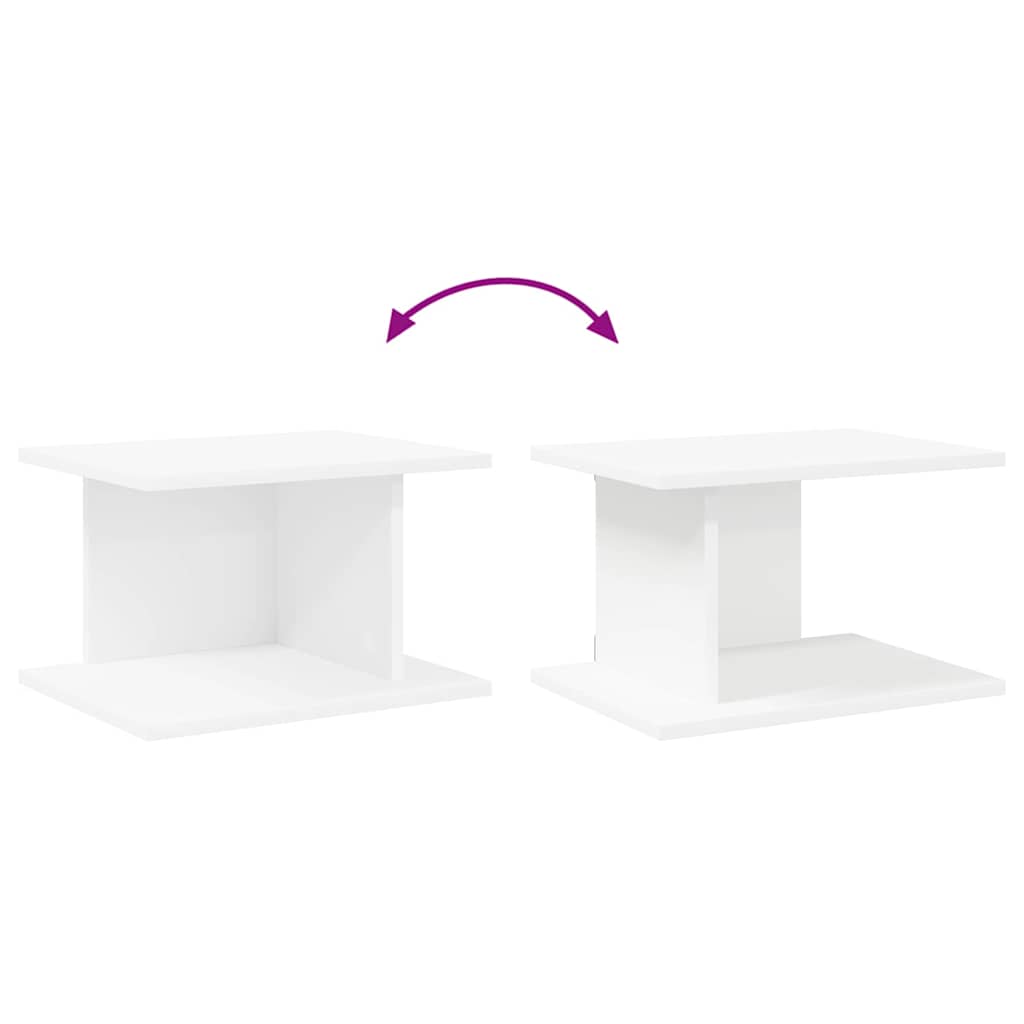 Nachtkastje 2 pcs Wit 40 x 30 x 25 cm Bewerkt hout is nu te koop bij PeponiXL, paradijselijk wonen!