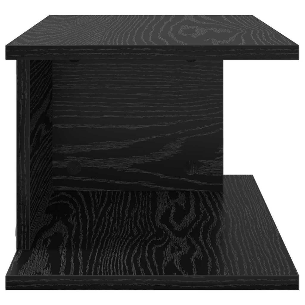 Nachtkastje Zwart Eiken 40 x 30 x 25 cm Bewerkt hout is nu te koop bij PeponiXL, paradijselijk wonen!