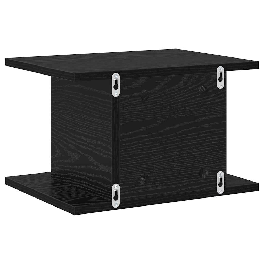 Nachtkastje 2 pcs Zwart Eiken 40 x 30 x 25 cm Bewerkt hout is nu te koop bij PeponiXL, paradijselijk wonen!