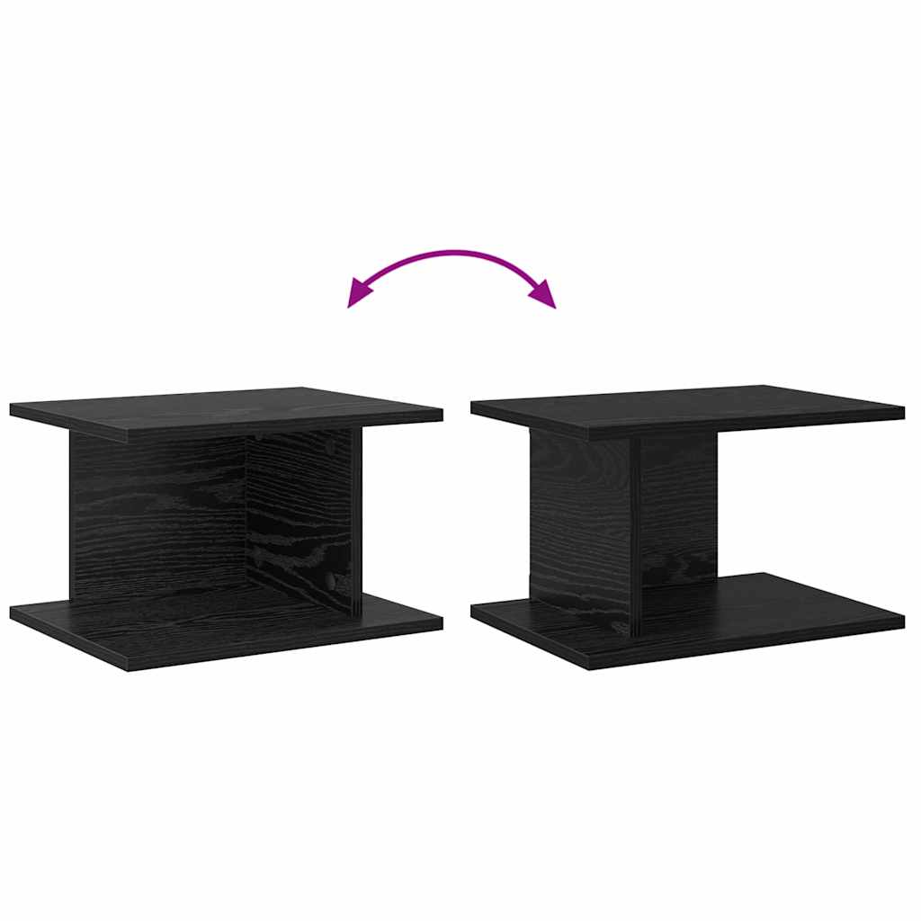 Nachtkastje 2 pcs Zwart Eiken 40 x 30 x 25 cm Bewerkt hout is nu te koop bij PeponiXL, paradijselijk wonen!