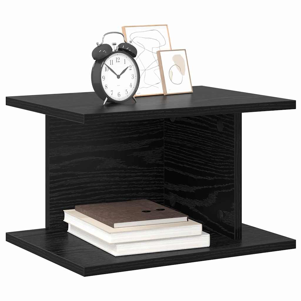 Nachtkastje 2 pcs Zwart Eiken 40 x 30 x 25 cm Bewerkt hout is nu te koop bij PeponiXL, paradijselijk wonen!