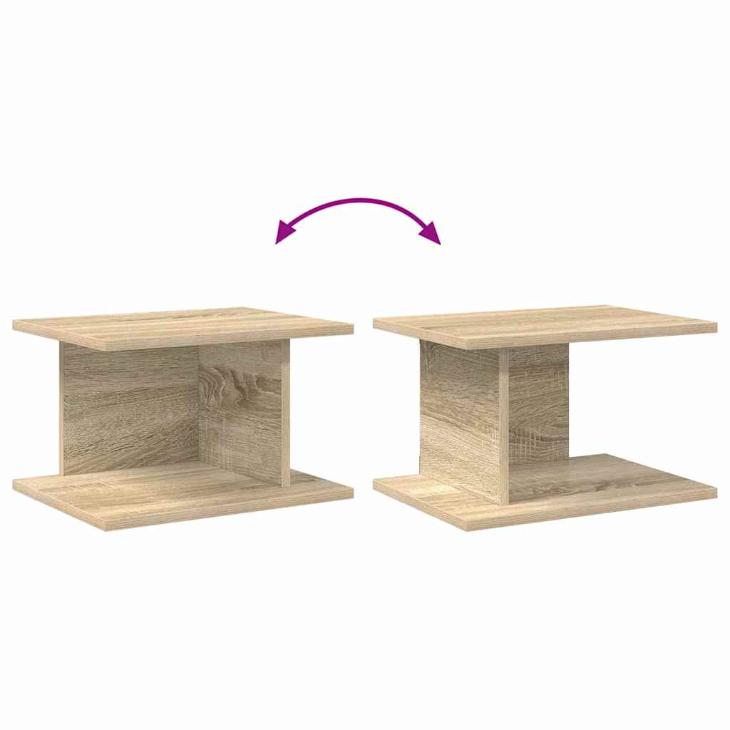 Nachtkastje 2 pcs Sonoma Eiken 40 x 30 x 25 cm Bewerkt hout is nu te koop bij PeponiXL, paradijselijk wonen!