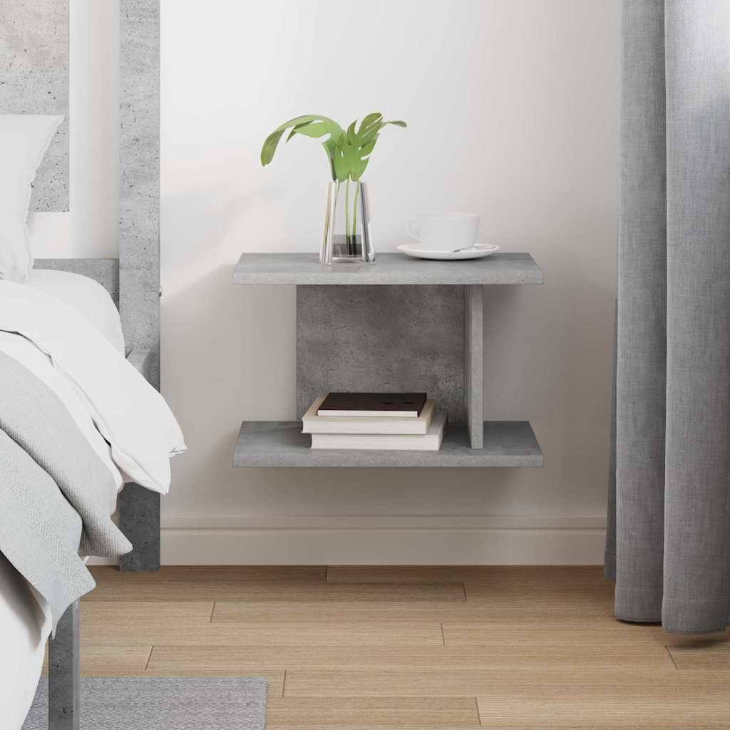 Nachtkastje Beton Grijs 40 x 30 x 25 cm Bewerkt hout is nu te koop bij PeponiXL, paradijselijk wonen!
