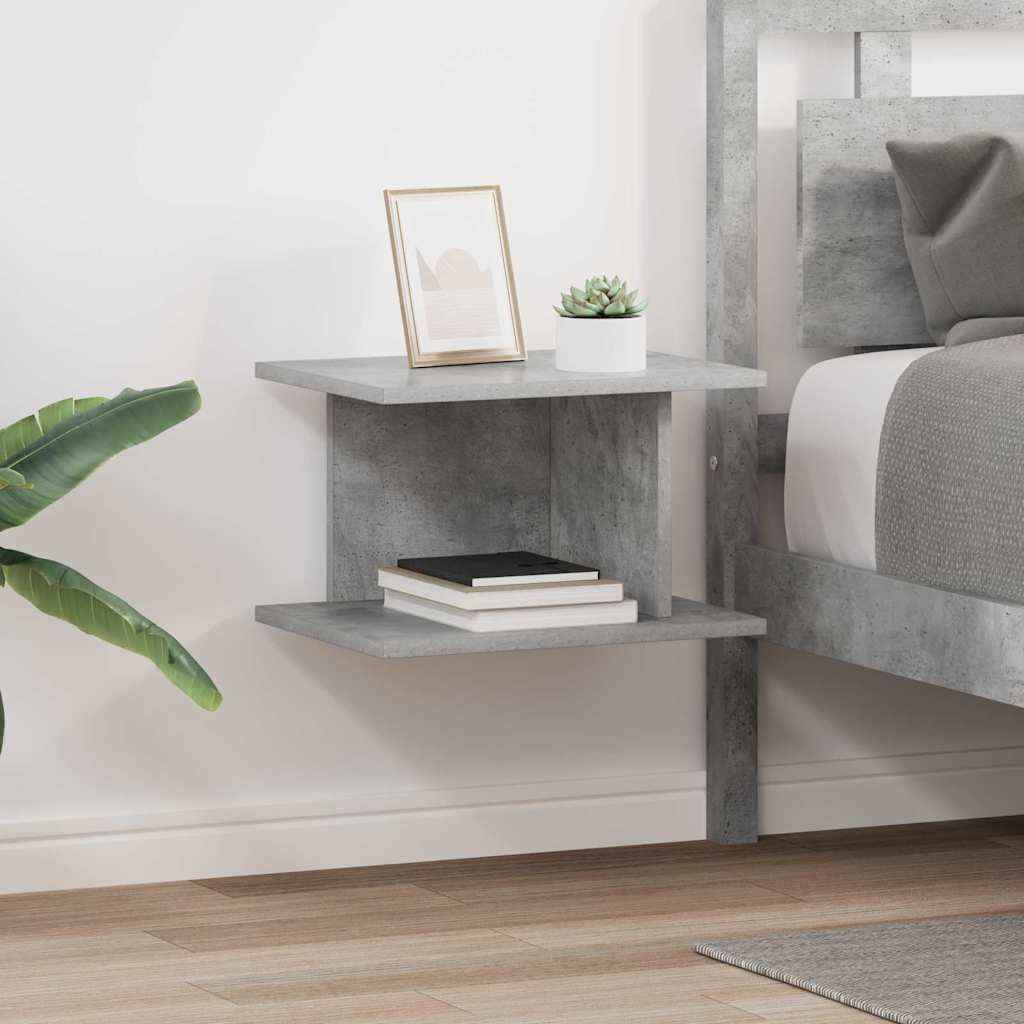 Nachtkastje 2 pcs Beton Grijs 40 x 30 x 25 cm Bewerkt hout is nu te koop bij PeponiXL, paradijselijk wonen!