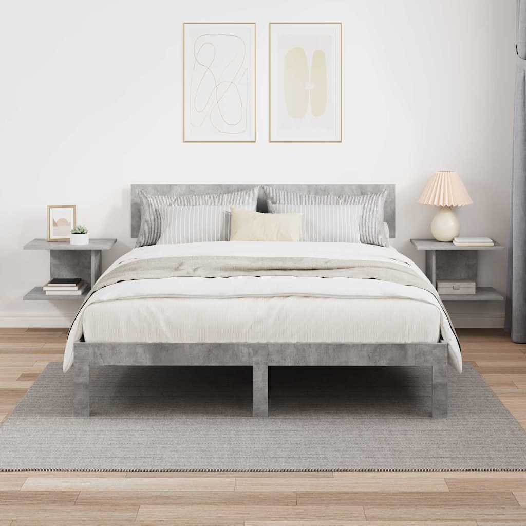 Nachtkastje 2 pcs Beton Grijs 40 x 30 x 25 cm Bewerkt hout is nu te koop bij PeponiXL, paradijselijk wonen!