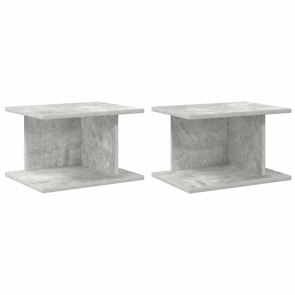 Nachtkastje 2 pcs Beton Grijs 40 x 30 x 25 cm Bewerkt hout is nu te koop bij PeponiXL, paradijselijk wonen!