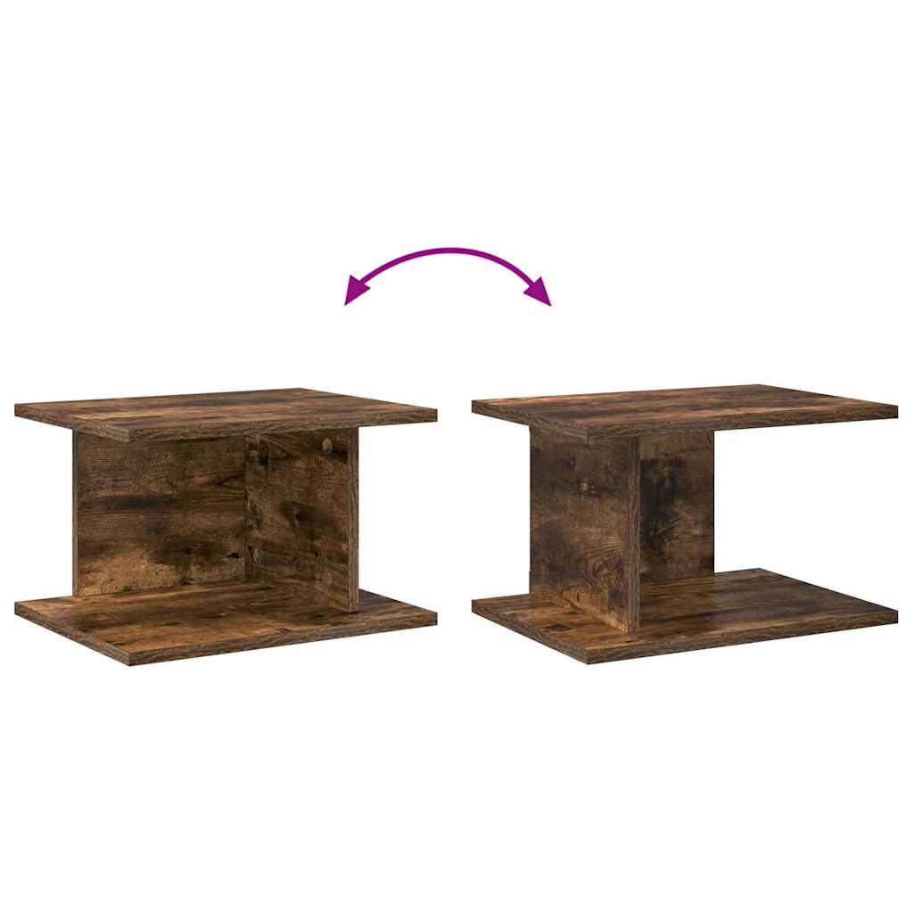 Nachtkastje 2 pcs Gerookt eiken 40 x 30 x 25 cm Bewerkt hout is nu te koop bij PeponiXL, paradijselijk wonen!
