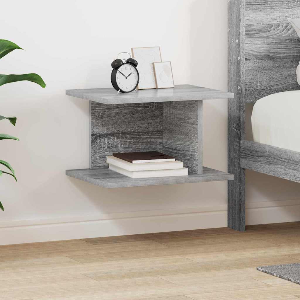 Nachtkastje Grijs Sonoma 40 x 30 x 25 cm Bewerkt hout is nu te koop bij PeponiXL, paradijselijk wonen!