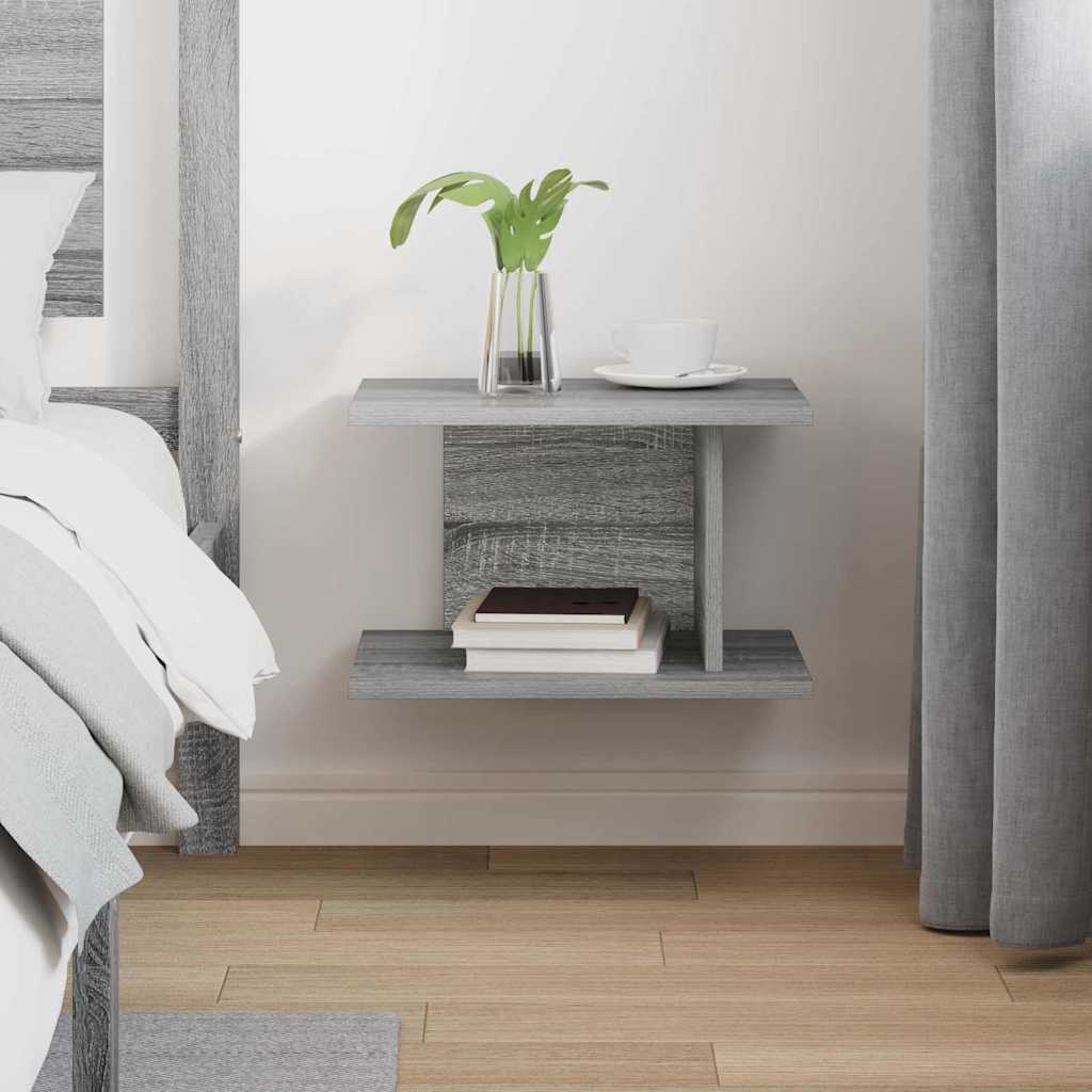Nachtkastje Grijs Sonoma 40 x 30 x 25 cm Bewerkt hout is nu te koop bij PeponiXL, paradijselijk wonen!