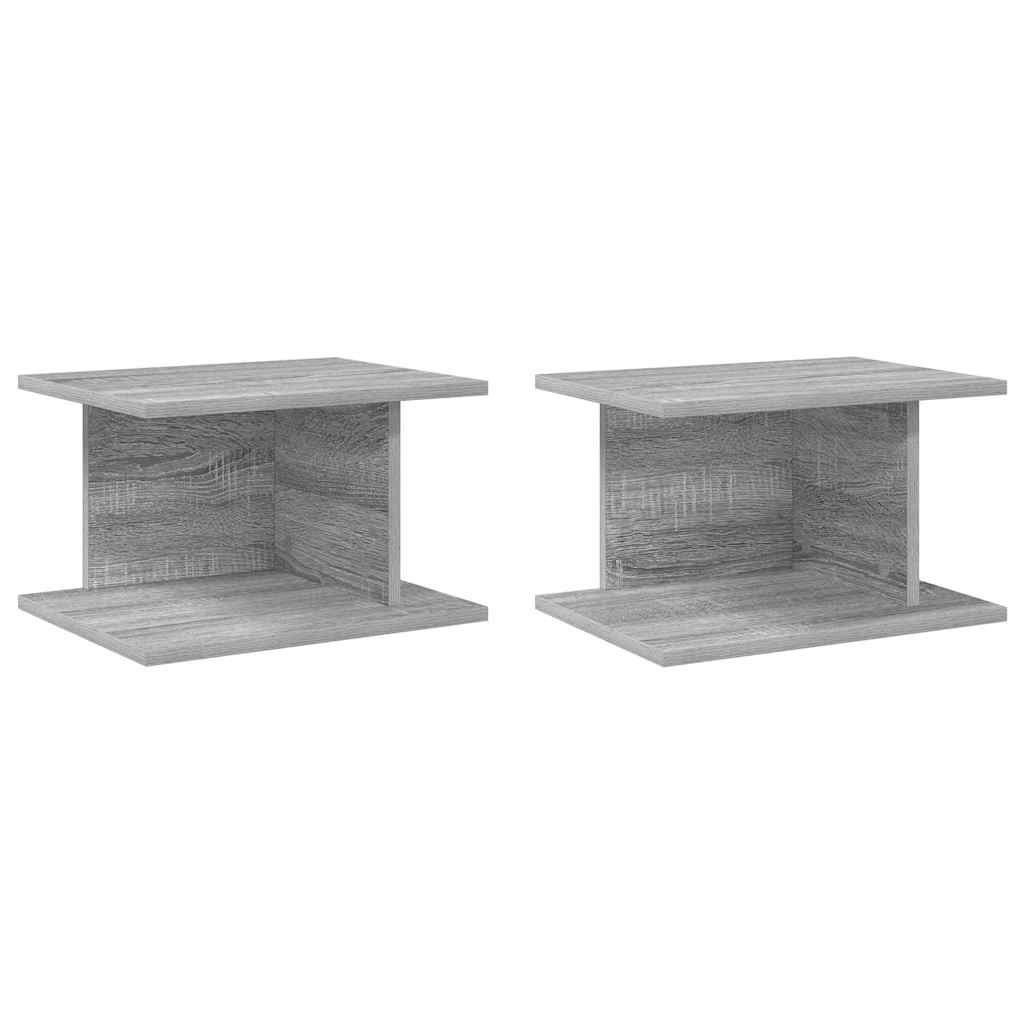 Nachtkastje 2 pcs Grijs Sonoma 40 x 30 x 25 cm Bewerkt hout is nu te koop bij PeponiXL, paradijselijk wonen!