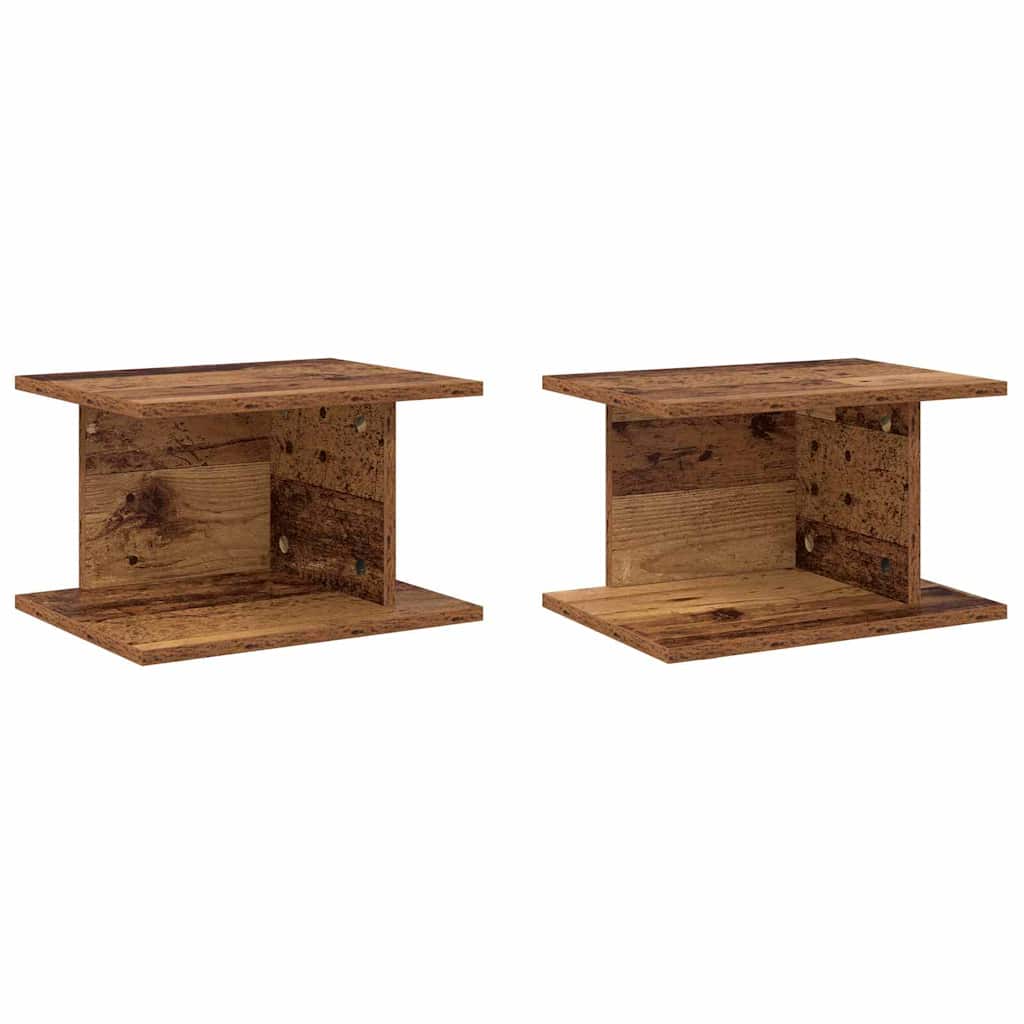 Nachtkastje 2 pcs Oudhout 40 x 30 x 25 cm Bewerkt hout is nu te koop bij PeponiXL, paradijselijk wonen!