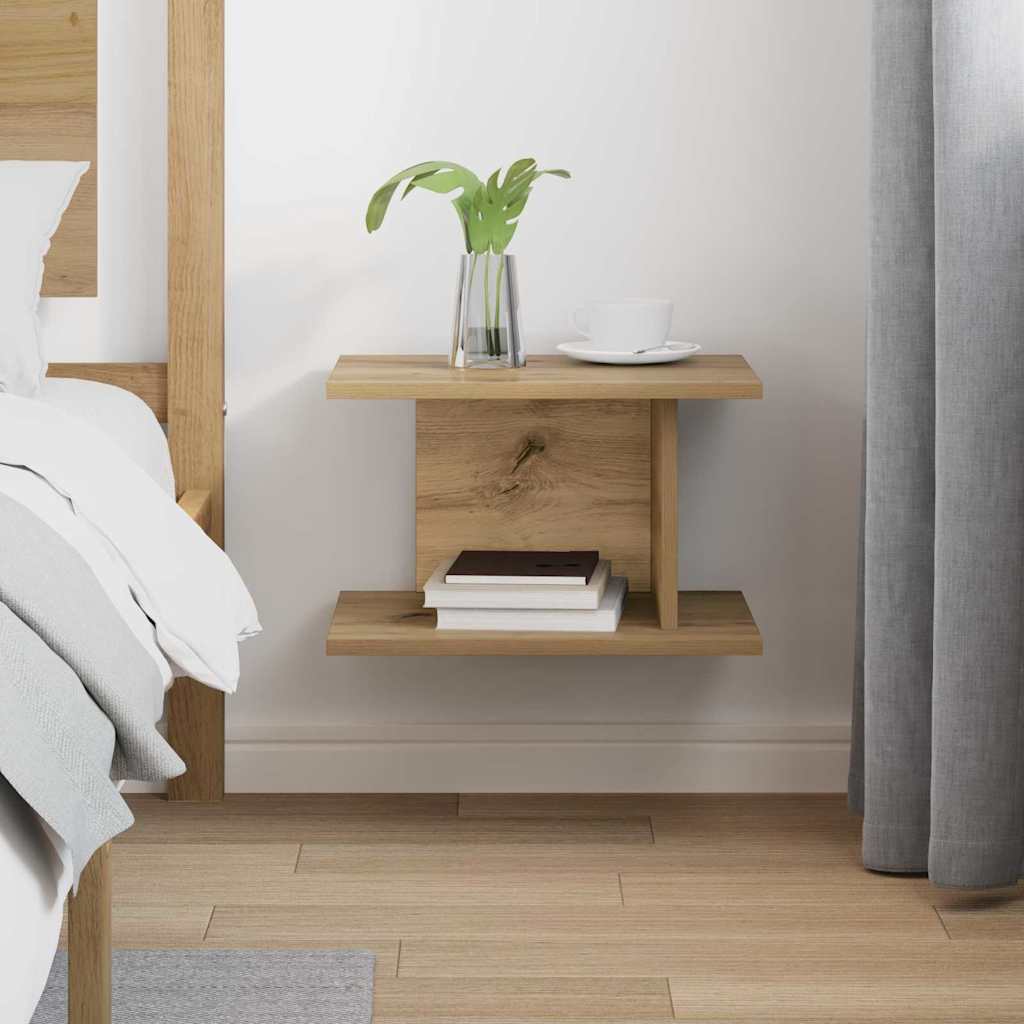 Nachtkastje Artisan Eiken 40 x 30 x 25 cm Bewerkt hout is nu te koop bij PeponiXL, paradijselijk wonen!