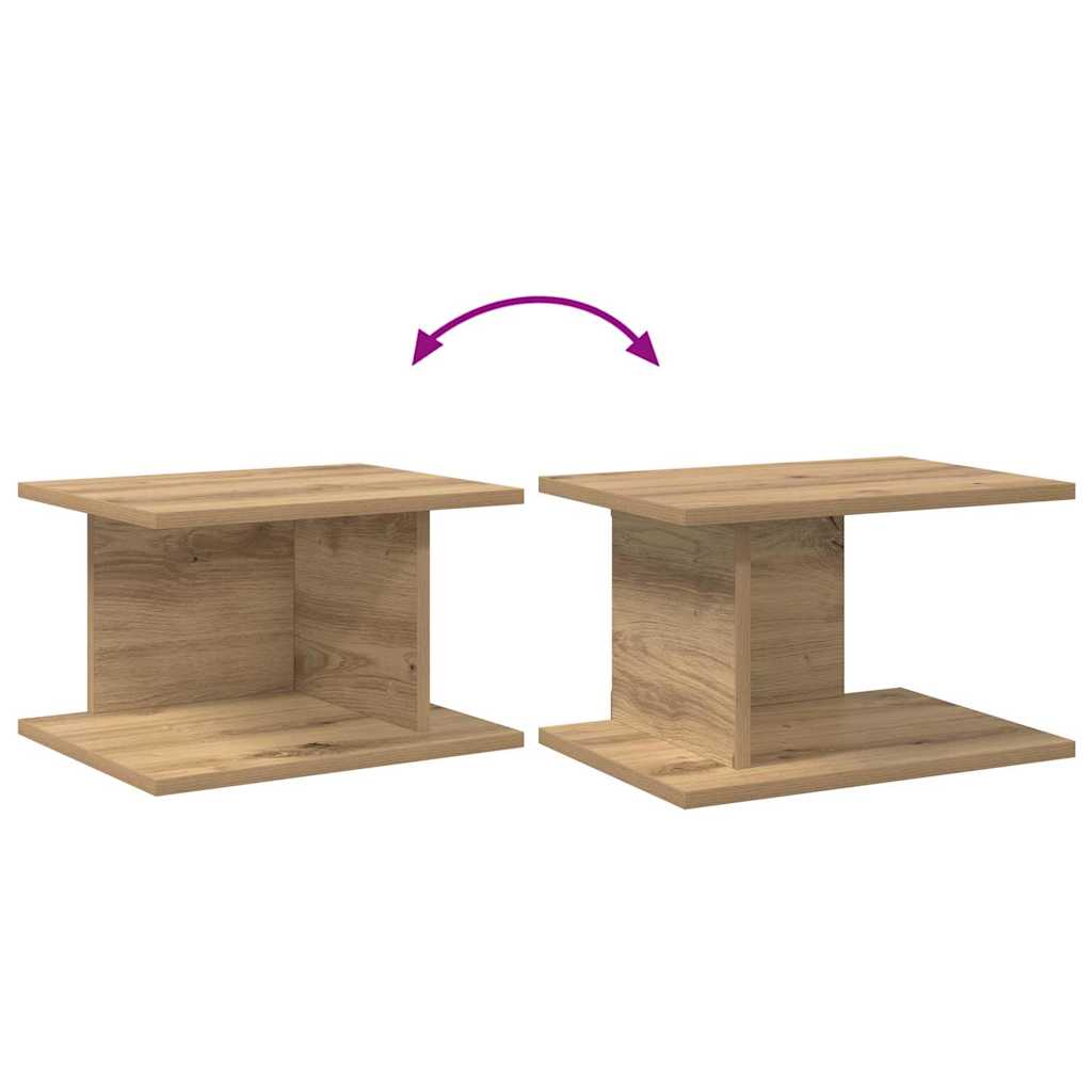 Nachtkastje 2 pcs Artisan Eiken 40 x 30 x 25 cm Bewerkt hout is nu te koop bij PeponiXL, paradijselijk wonen!