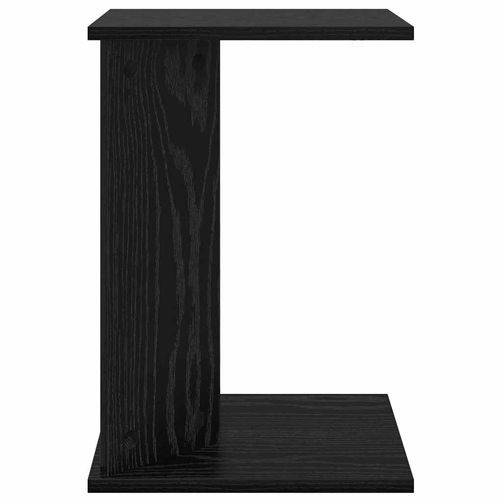 Bijzettafel Zwart Eiken 35 x 25 x 50 cm Bewerkt hout is nu te koop bij PeponiXL, paradijselijk wonen!