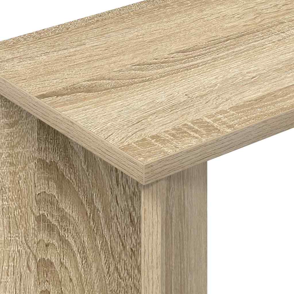 Bijzettafel Sonoma Eiken 35 x 25 x 50 cm Bewerkt hout is nu te koop bij PeponiXL, paradijselijk wonen!