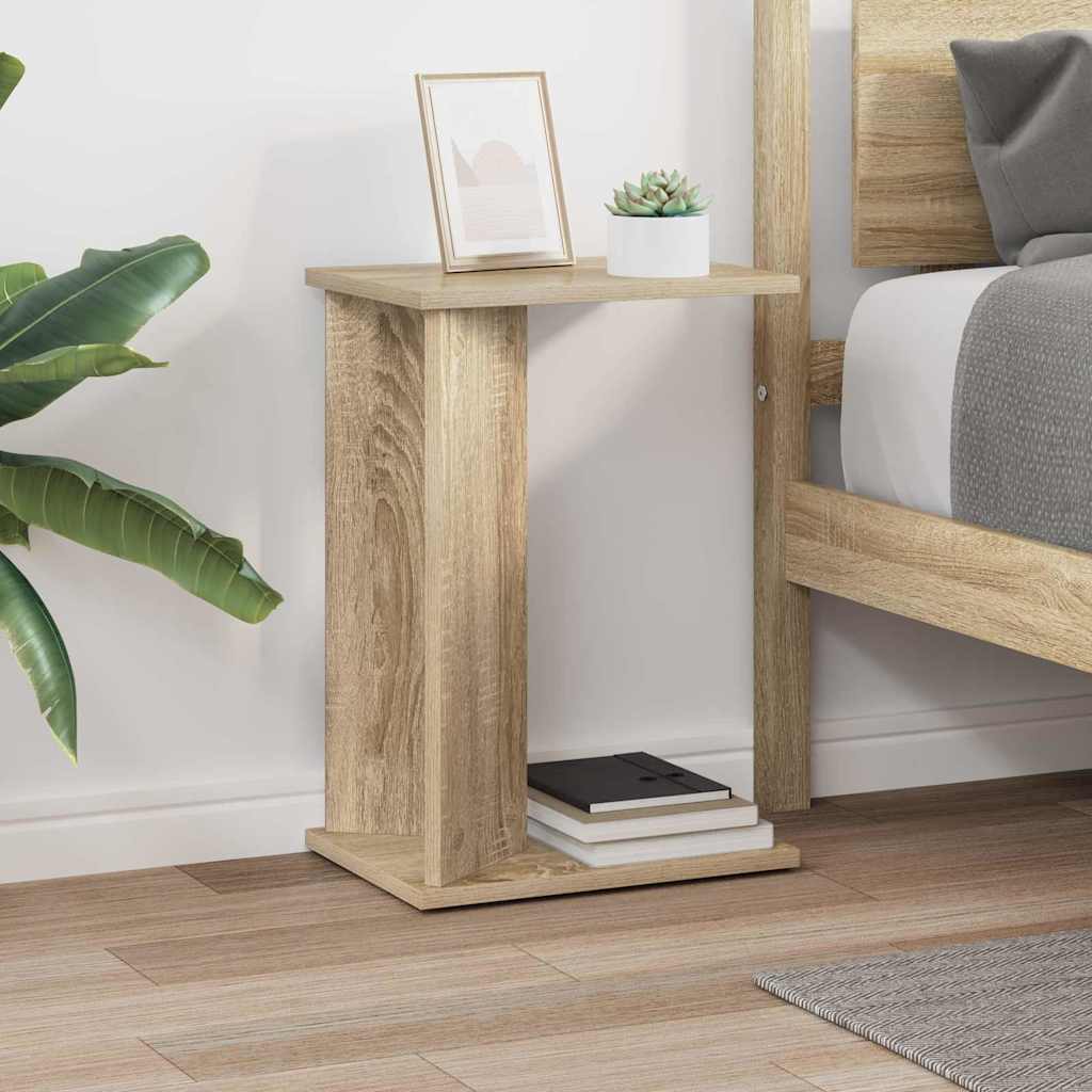 Bijzettafel Sonoma Eiken 35 x 25 x 50 cm Bewerkt hout is nu te koop bij PeponiXL, paradijselijk wonen!