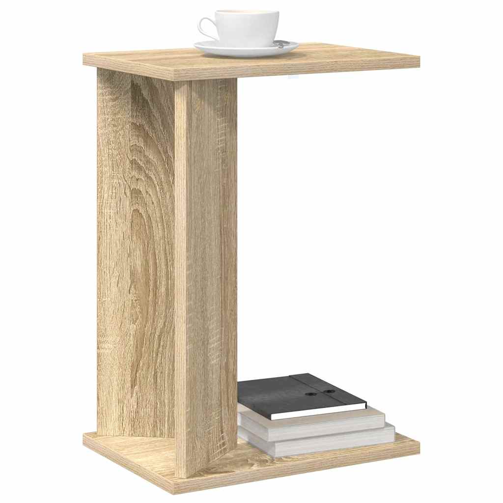 Bijzettafel Sonoma Eiken 35 x 25 x 50 cm Bewerkt hout is nu te koop bij PeponiXL, paradijselijk wonen!