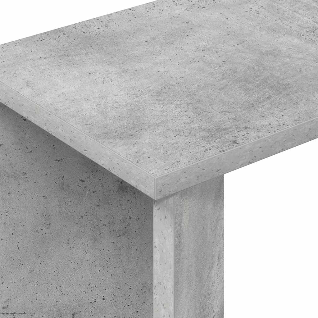 Bijzettafel Beton Grijs 35 x 25 x 50 cm Bewerkt hout is nu te koop bij PeponiXL, paradijselijk wonen!