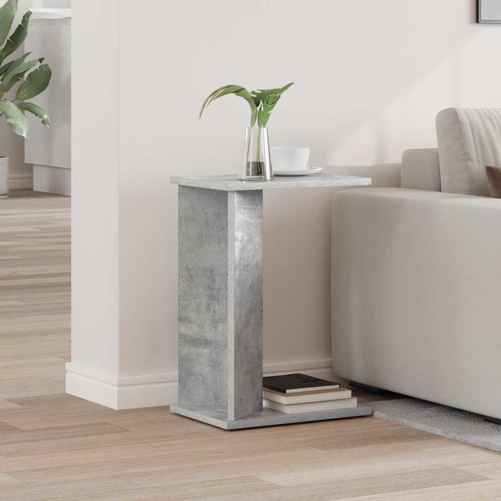 Bijzettafel Beton Grijs 35 x 25 x 50 cm Bewerkt hout is nu te koop bij PeponiXL, paradijselijk wonen!