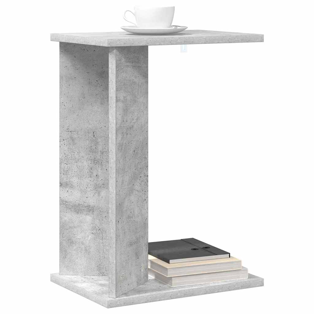 Bijzettafel Beton Grijs 35 x 25 x 50 cm Bewerkt hout is nu te koop bij PeponiXL, paradijselijk wonen!