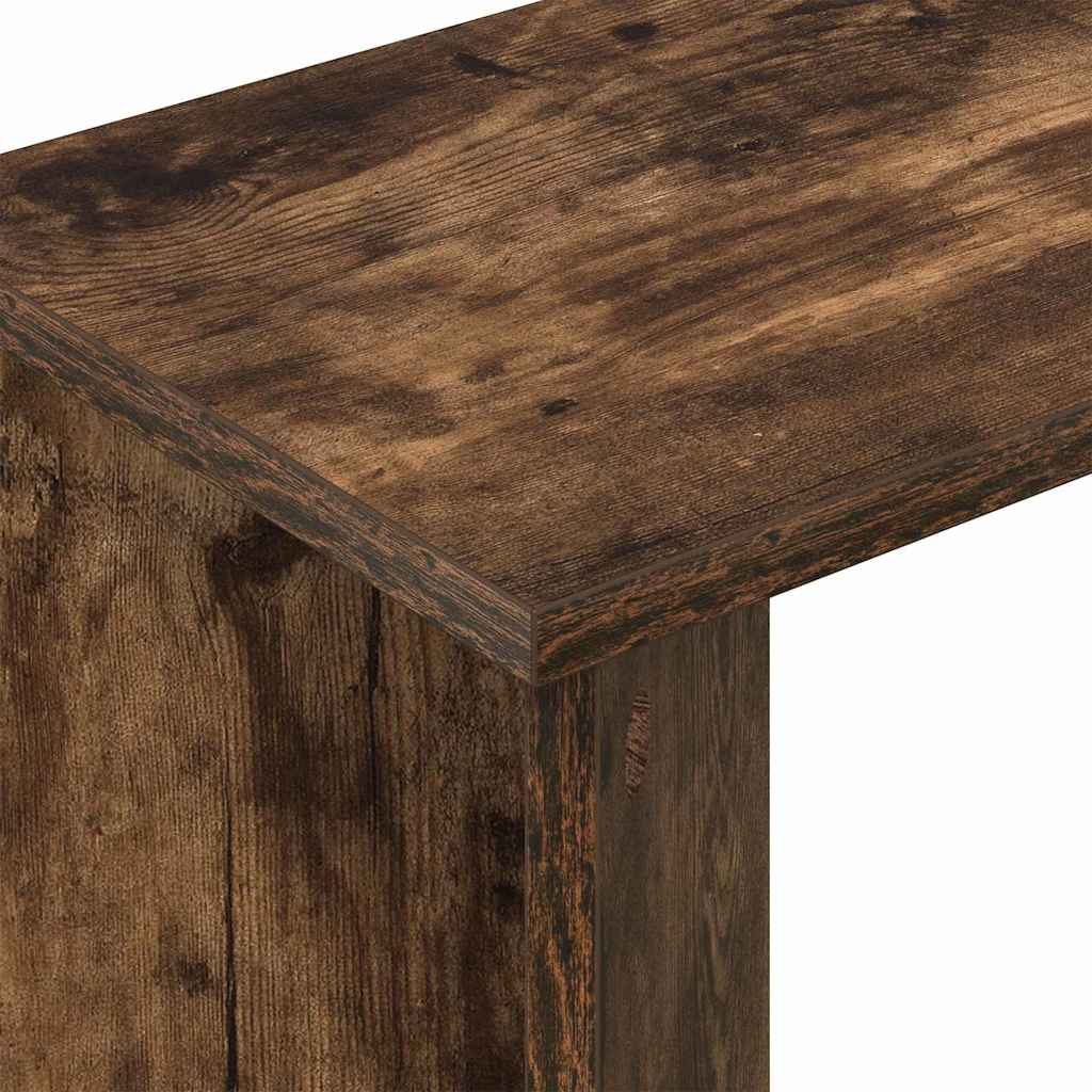 Bijzettafel Gerookt eiken 35 x 25 x 50 cm Bewerkt hout is nu te koop bij PeponiXL, paradijselijk wonen!