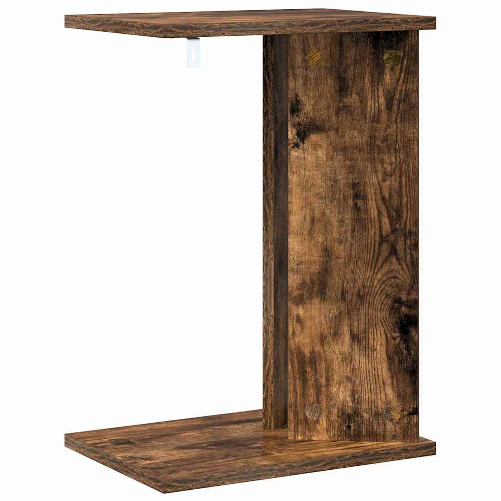 Bijzettafel Gerookt eiken 35 x 25 x 50 cm Bewerkt hout is nu te koop bij PeponiXL, paradijselijk wonen!