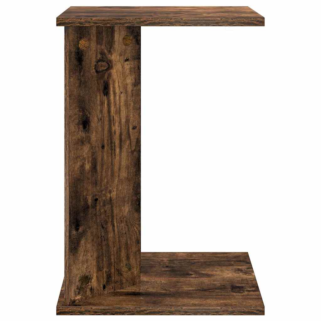 Bijzettafel Gerookt eiken 35 x 25 x 50 cm Bewerkt hout is nu te koop bij PeponiXL, paradijselijk wonen!