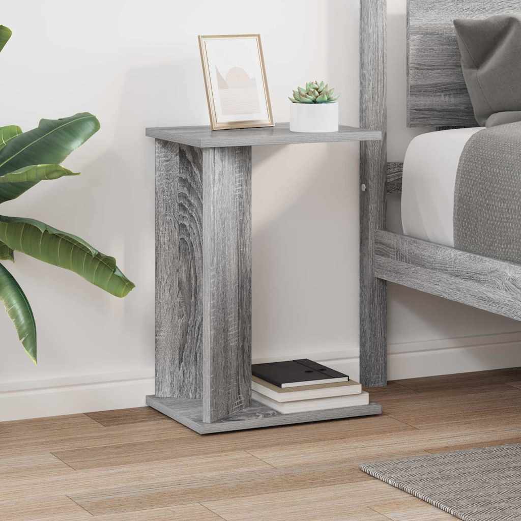Bijzettafel Grijs Sonoma 35 x 25 x 50 cm Bewerkt hout is nu te koop bij PeponiXL, paradijselijk wonen!