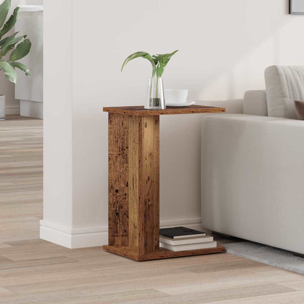 Bijzettafel Oudhout 35 x 25 x 50 cm Bewerkt hout is nu te koop bij PeponiXL, paradijselijk wonen!