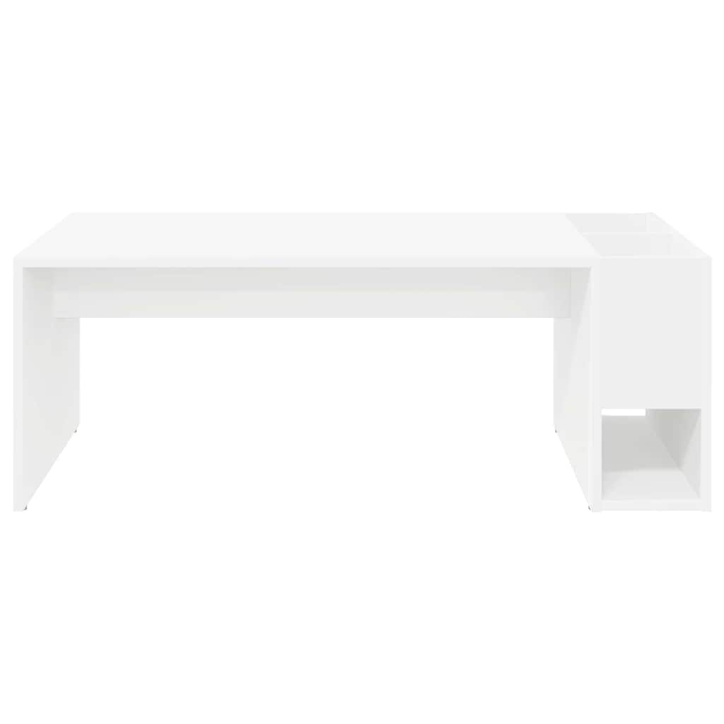 Salontafel Wit 101,5 x 50 x 37 cm Bewerkt hout is nu te koop bij PeponiXL, paradijselijk wonen!