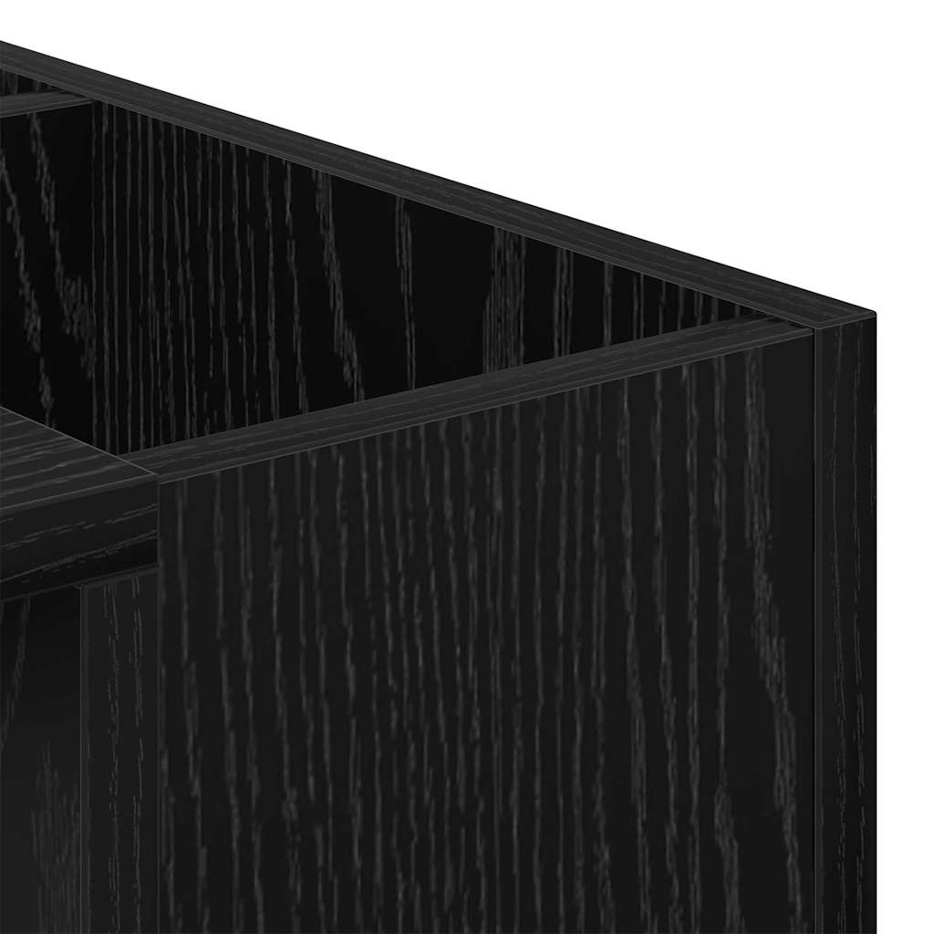 Salontafel Zwart Eiken 101,5 x 50 x 37 cm Bewerkt hout is nu te koop bij PeponiXL, paradijselijk wonen!