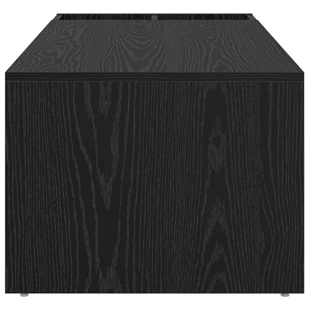 Salontafel Zwart Eiken 101,5 x 50 x 37 cm Bewerkt hout is nu te koop bij PeponiXL, paradijselijk wonen!