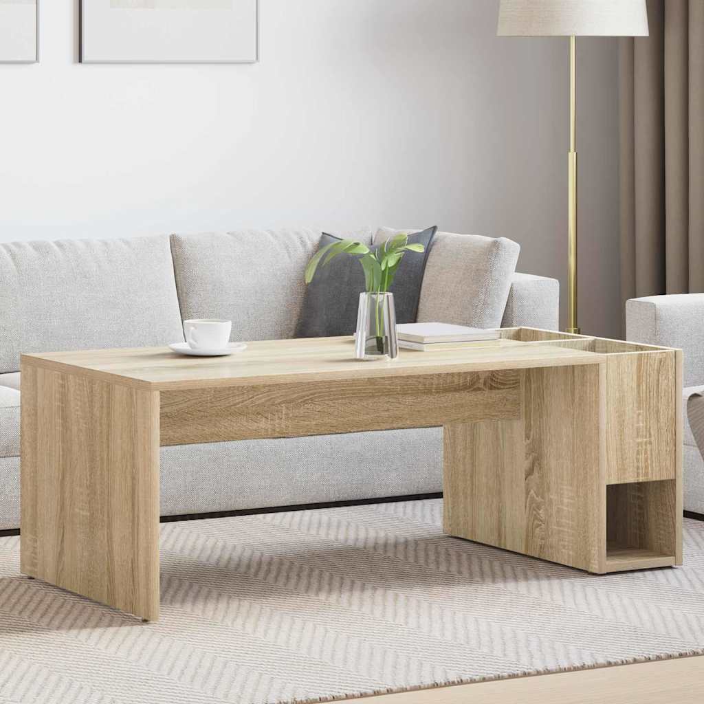 Salontafel Sonoma Eiken 101,5 x 50 x 37 cm Bewerkt hout is nu te koop bij PeponiXL, paradijselijk wonen!