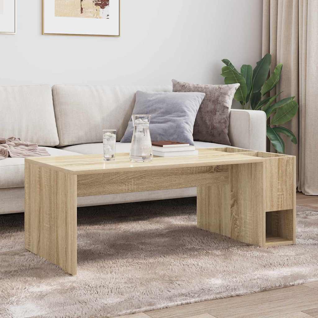 Salontafel Sonoma Eiken 101,5 x 50 x 37 cm Bewerkt hout is nu te koop bij PeponiXL, paradijselijk wonen!