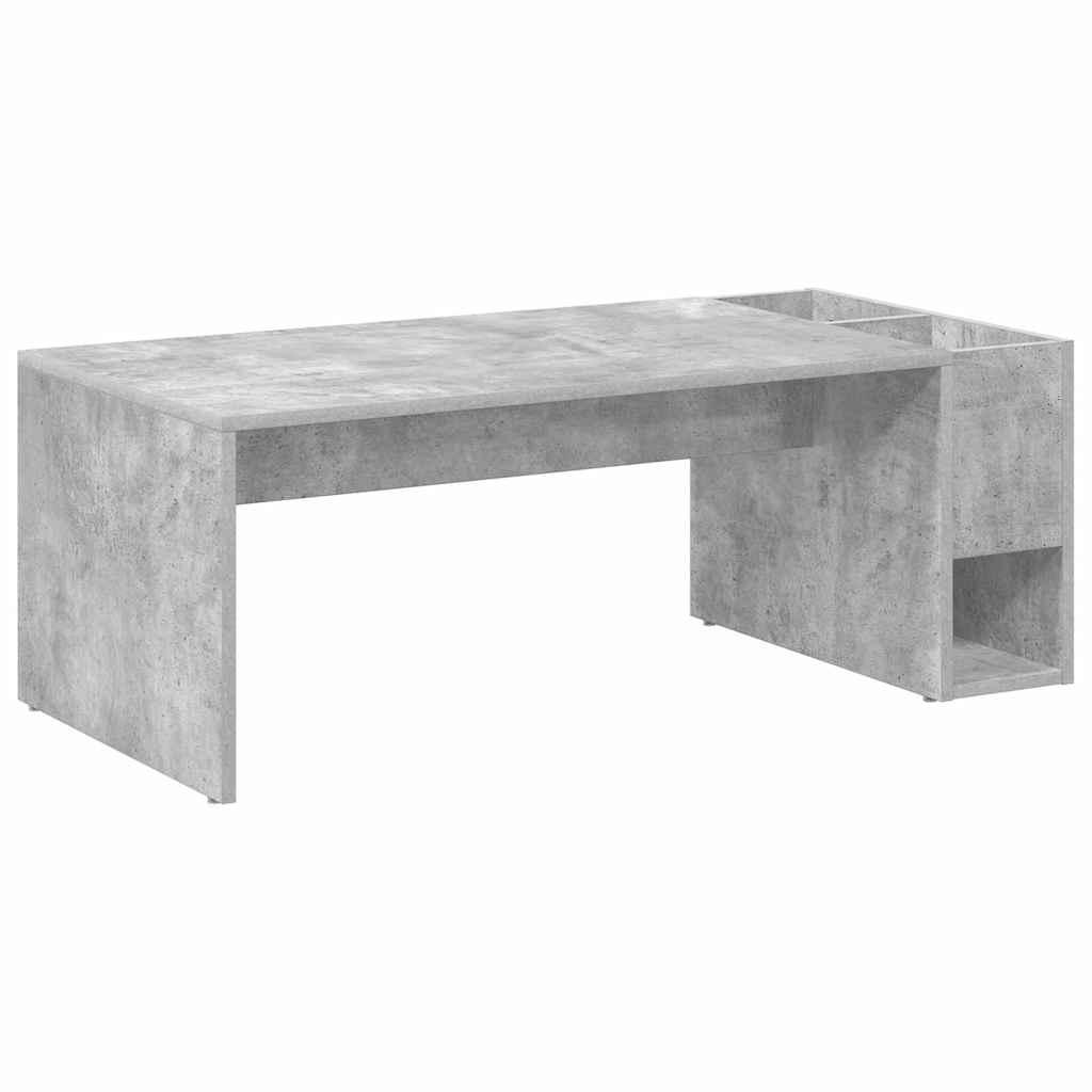 Salontafel Beton Grijs 101,5 x 50 x 37 cm Bewerkt hout is nu te koop bij PeponiXL, paradijselijk wonen!