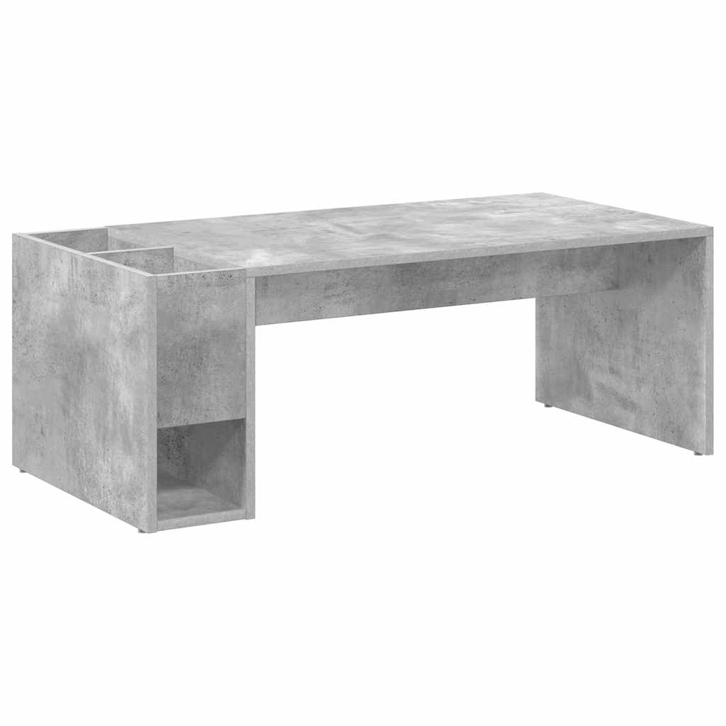 Salontafel Beton Grijs 101,5 x 50 x 37 cm Bewerkt hout is nu te koop bij PeponiXL, paradijselijk wonen!