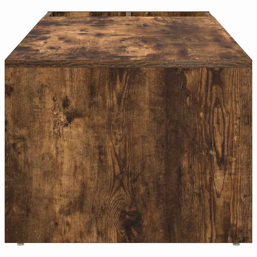 Salontafel Gerookt eiken 101,5 x 50 x 37 cm Bewerkt hout is nu te koop bij PeponiXL, paradijselijk wonen!
