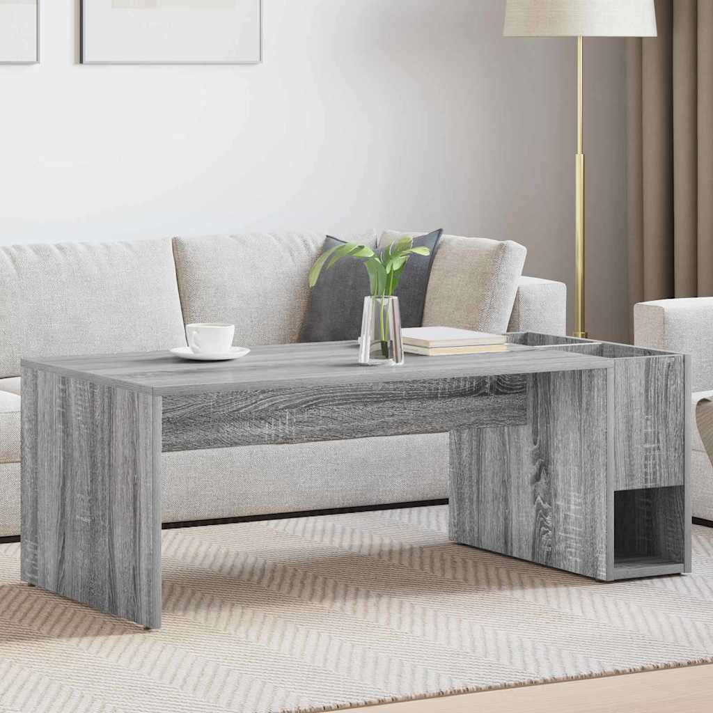 Salontafel Grijs Sonoma 101,5 x 50 x 37 cm Bewerkt hout is nu te koop bij PeponiXL, paradijselijk wonen!